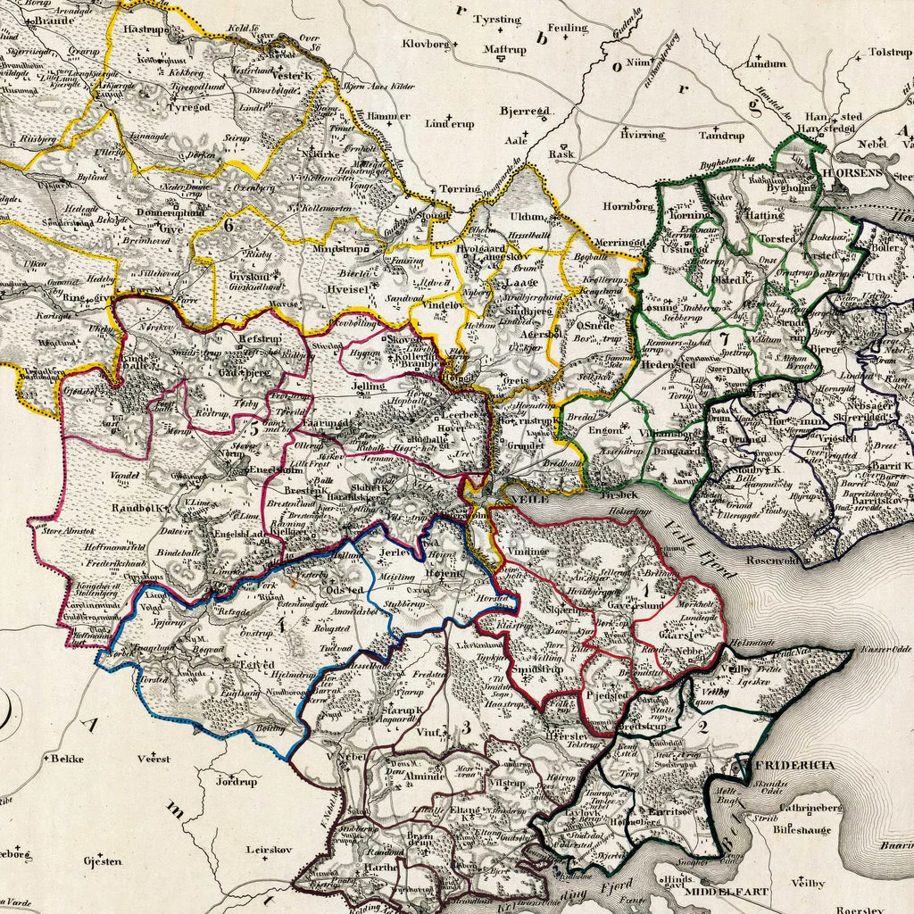 Vejle Amt 1827 - Kort & plakat – billede 4