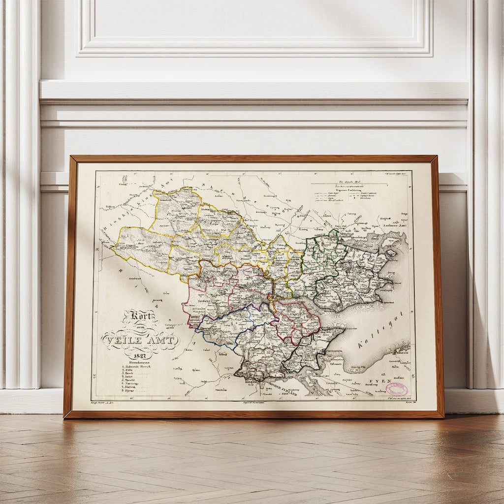 Vejle Amt 1827 - Kort & plakat – billede 2