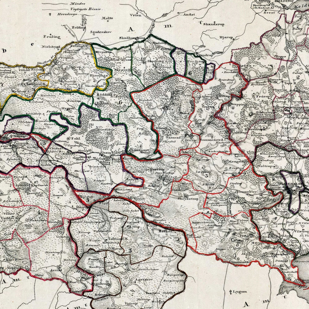 Haderslev Amt 1828 - Kort & plakat – billede 4