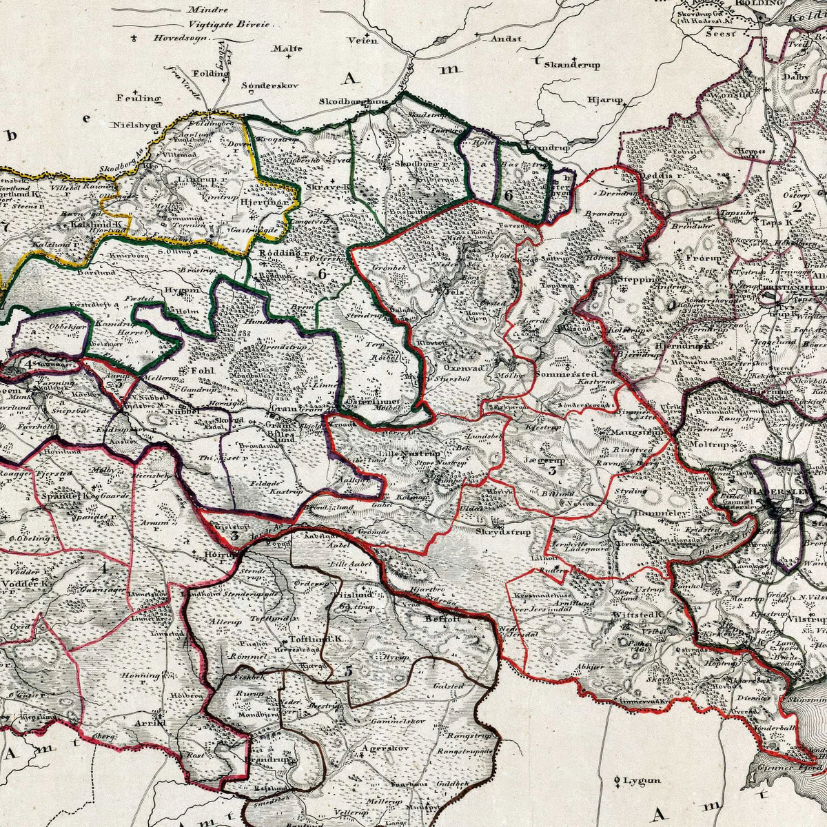 Haderslev Amt 1828 - Kort & plakat – billede 4