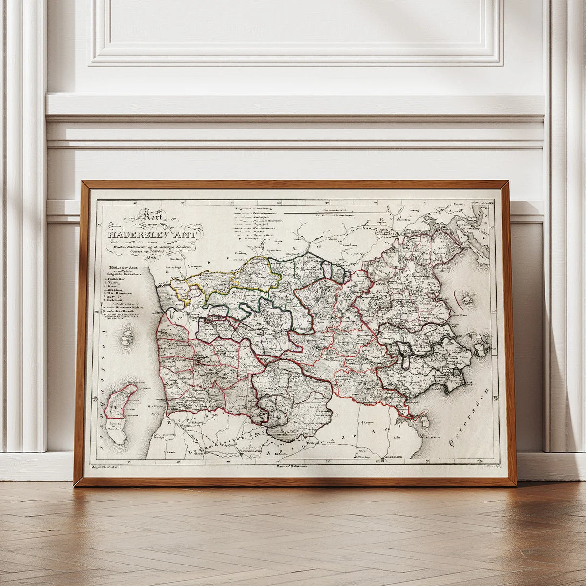 Haderslev Amt 1828 - Kort & plakat – billede 2