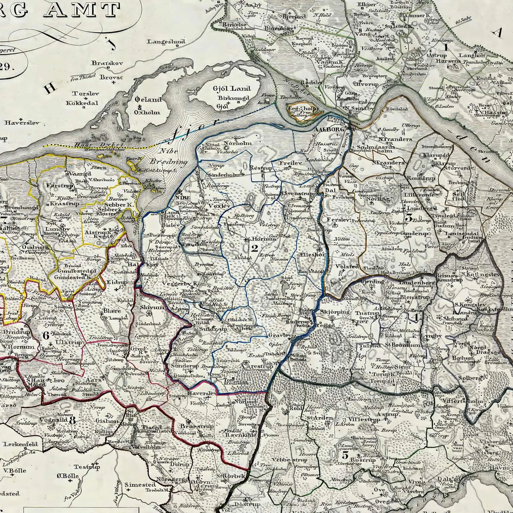Kort over Aalborg Amt 1829 - Plakat – billede 4