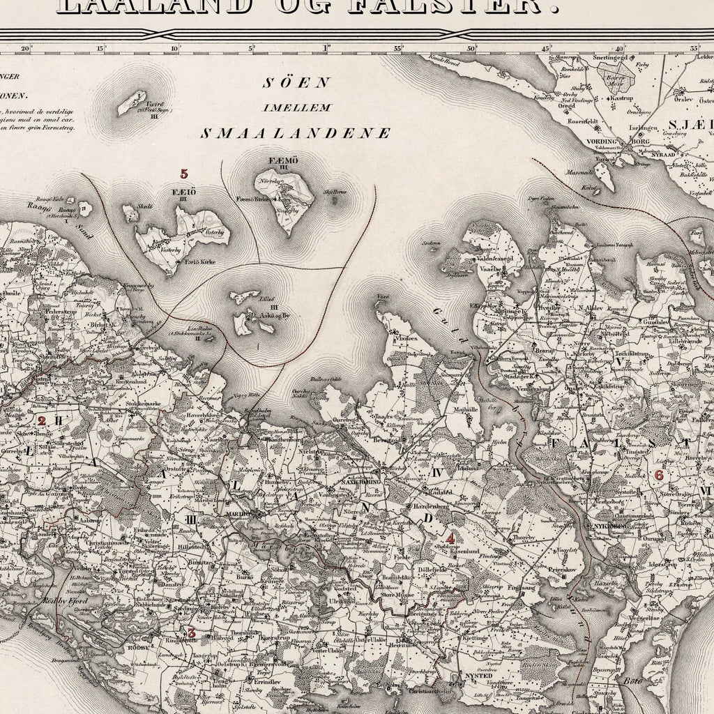 Laaland og Falster 1839 - Kort over Sydsjælland – billede 4
