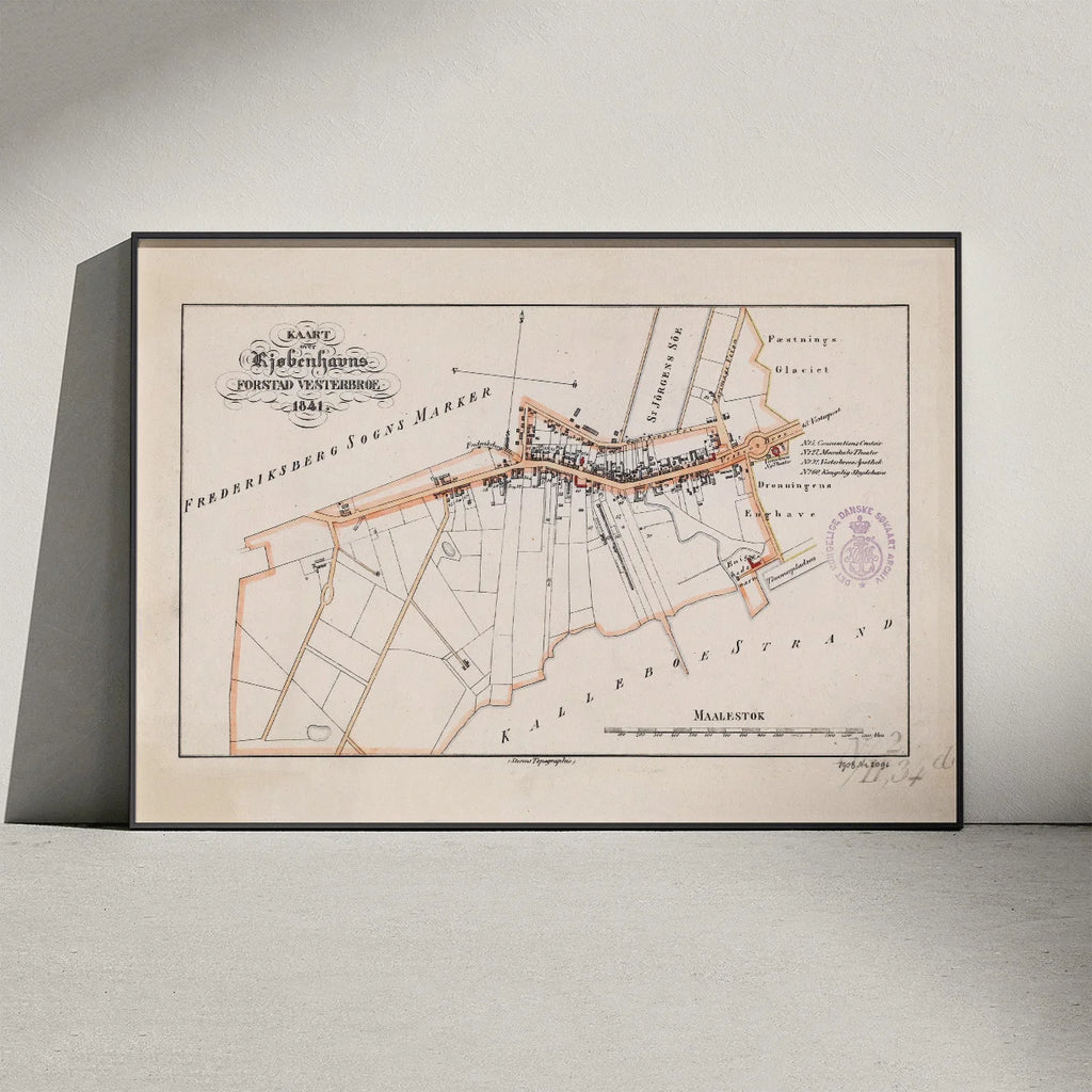 Vesterbro 1841 - Bykort - Plakat – billede 3