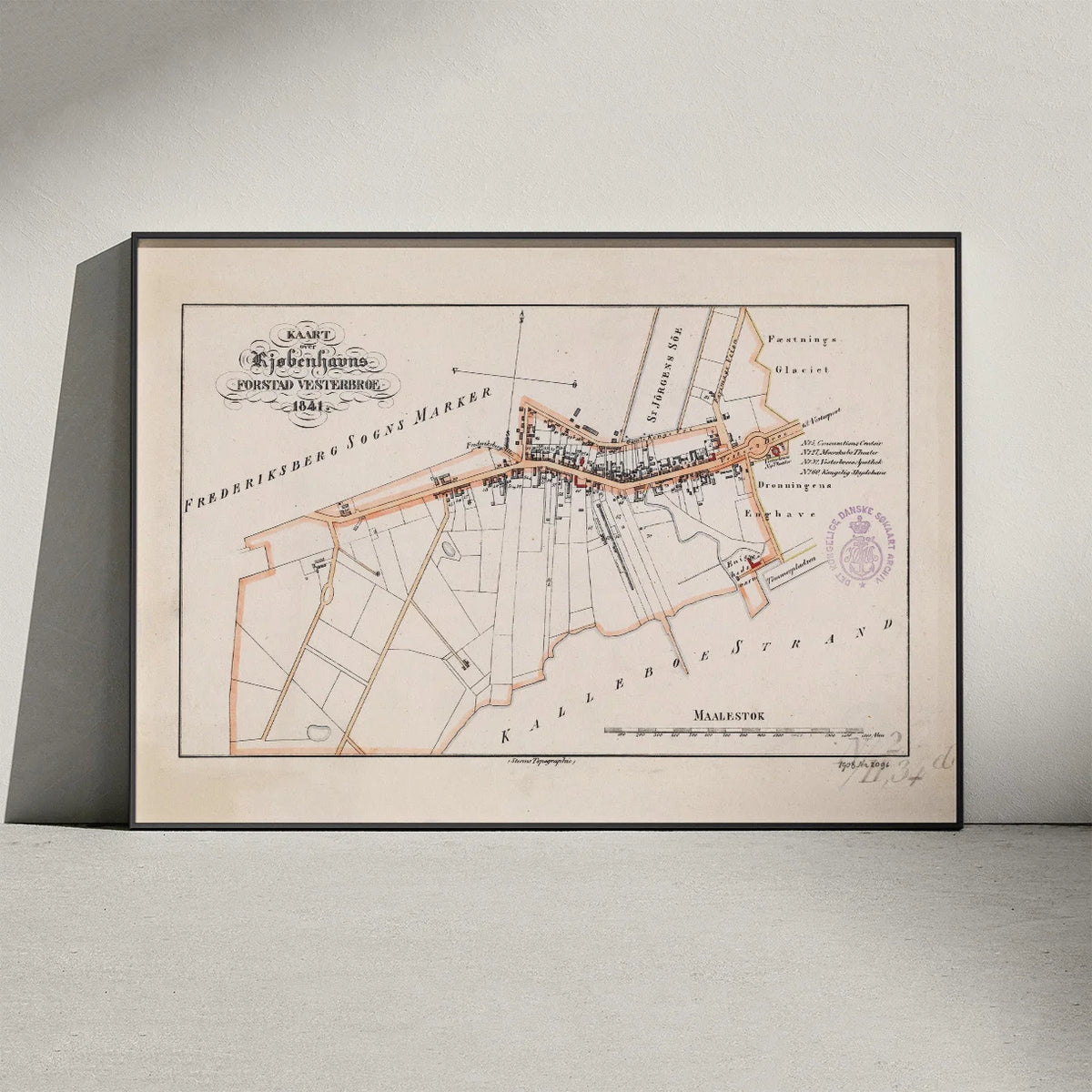 Vesterbro 1841 - Bykort - Plakat – billede 3