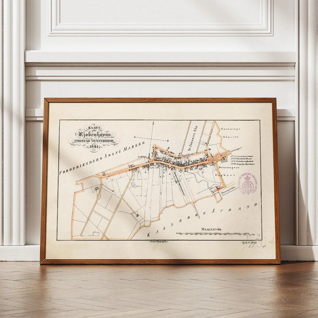 Vesterbro 1841 - Bykort - Plakat – billede 2