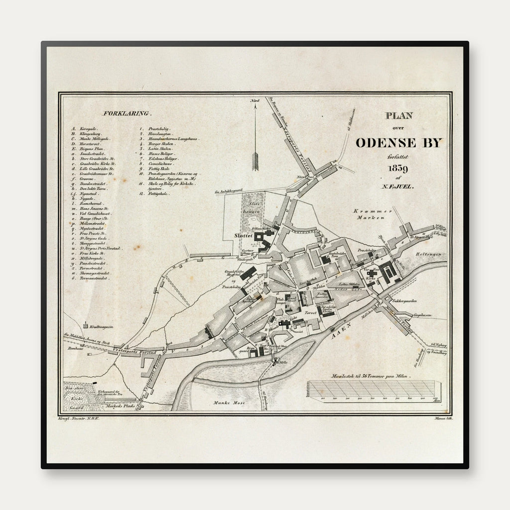 Odense By 1839 - Bykort – billede 1