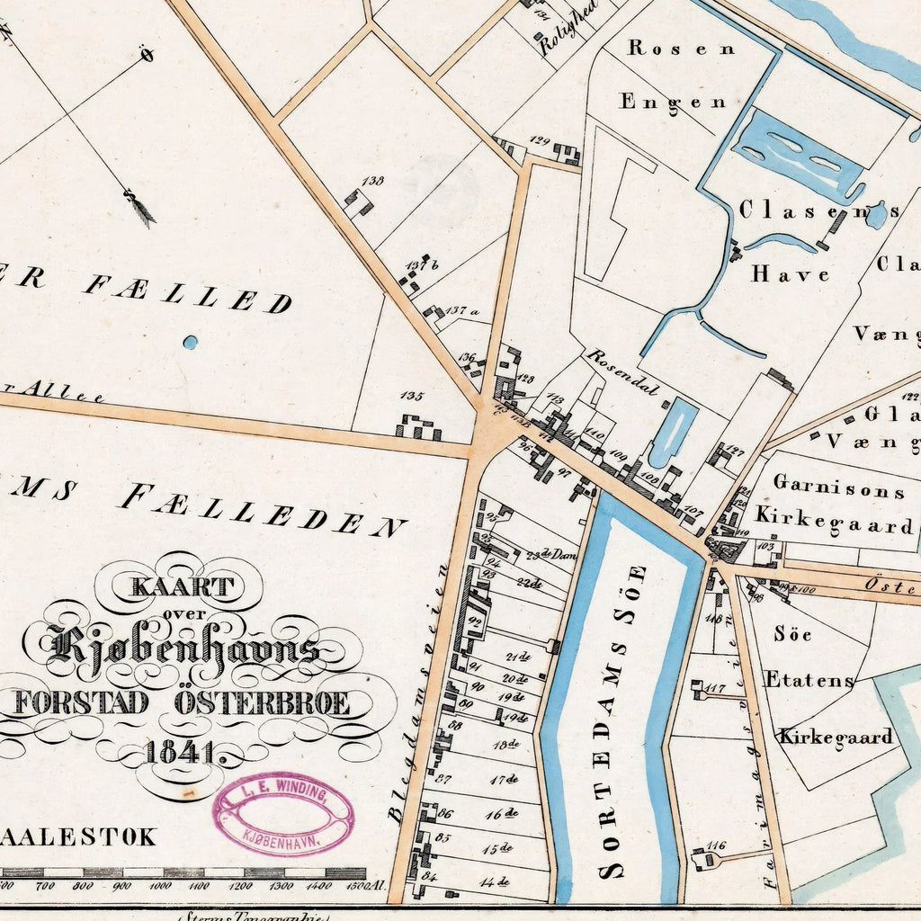 Østerbro 1841 - Forstads- og bykort – billede 4