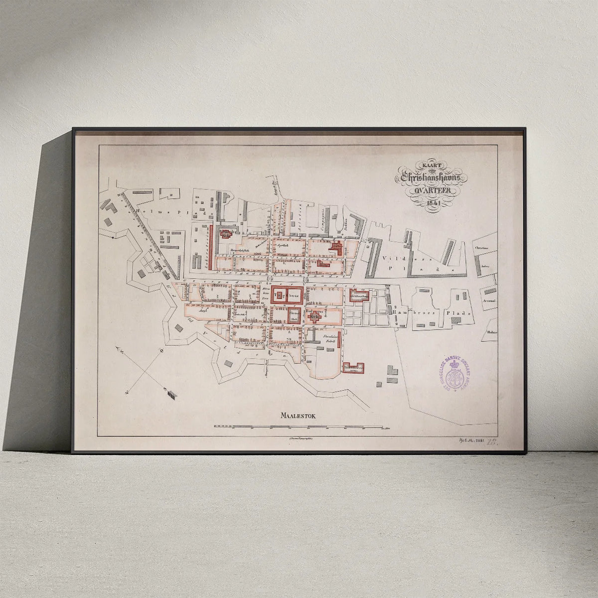 Christianshavn 1841 - Kvarterkort af København – billede 3