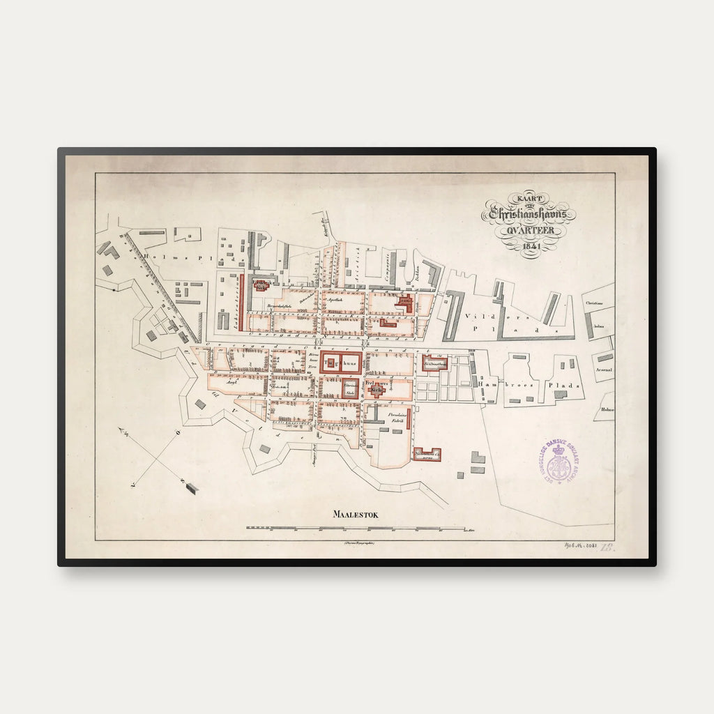 Christianshavn 1841 - Kvarterkort af København – billede 1