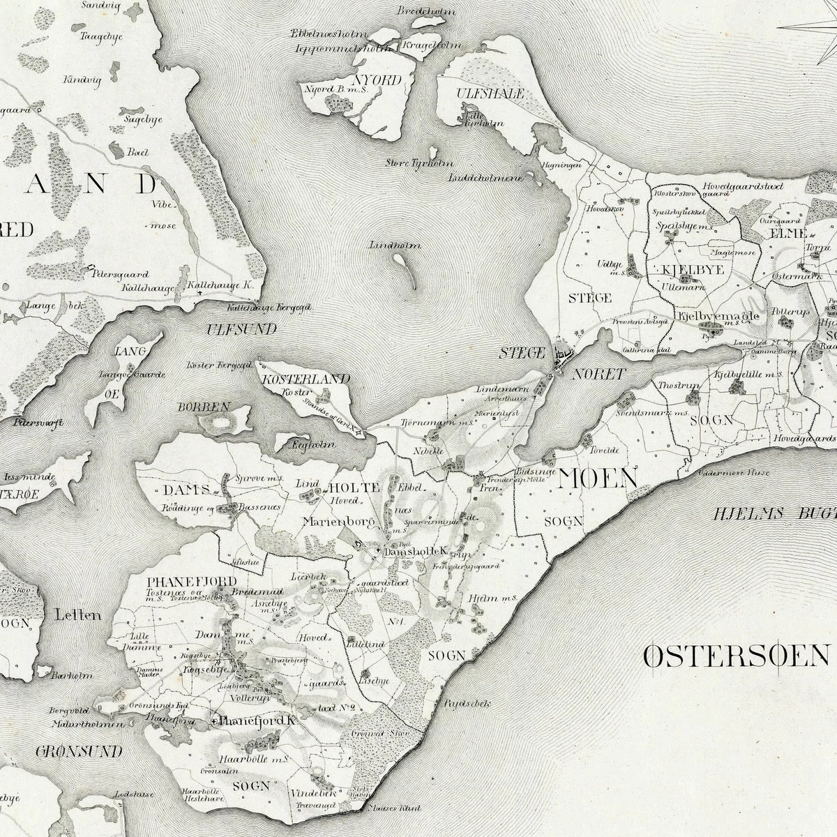 Møn, Falster og Lolland 1824 - Kort – billede 4