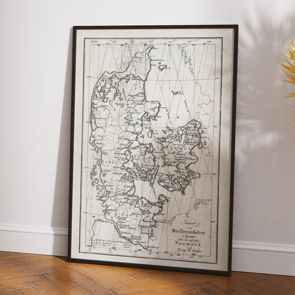 Solforklaringskort over Danmark 1820 - Plakat – billede 2