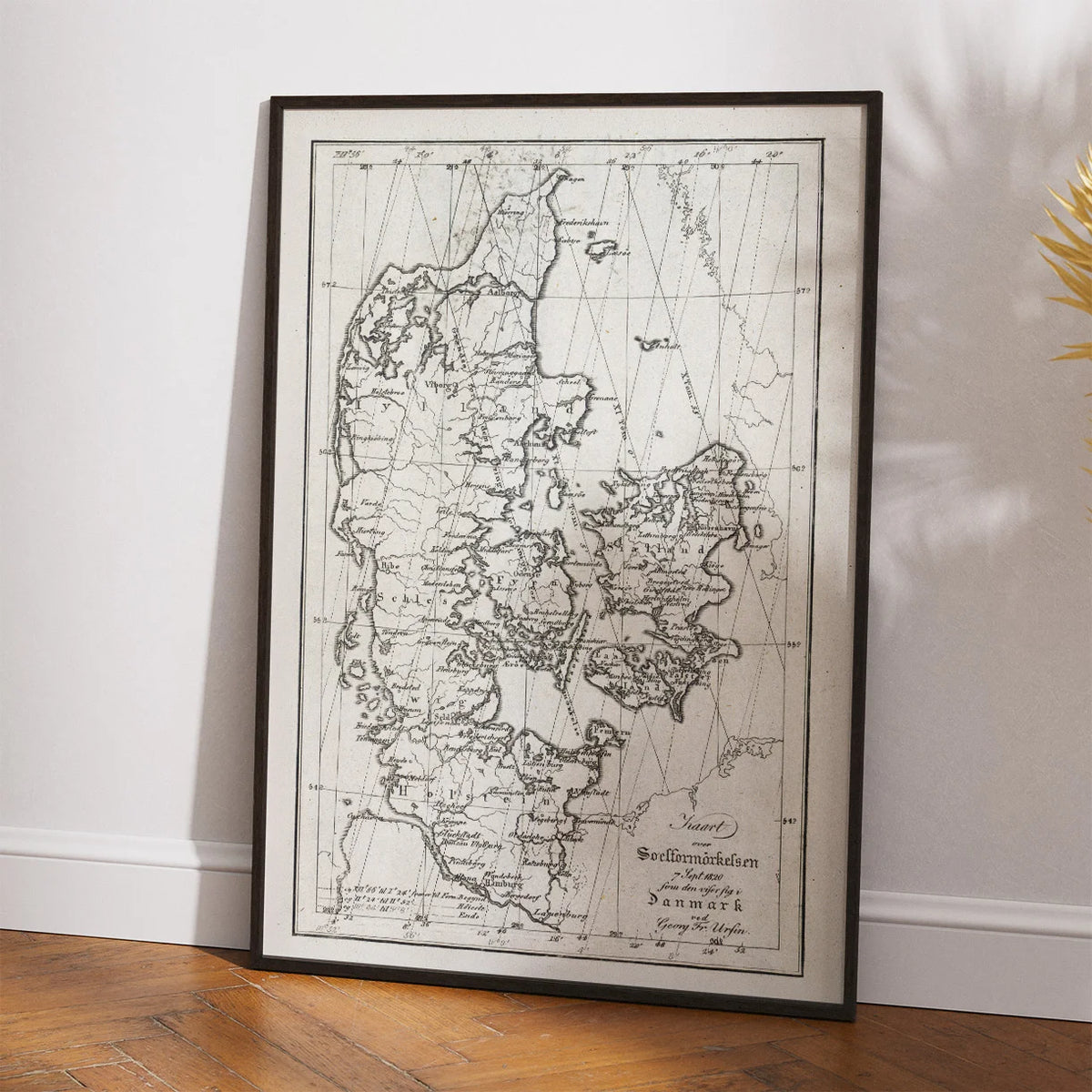 Solforklaringskort over Danmark 1820 - Plakat – billede 2