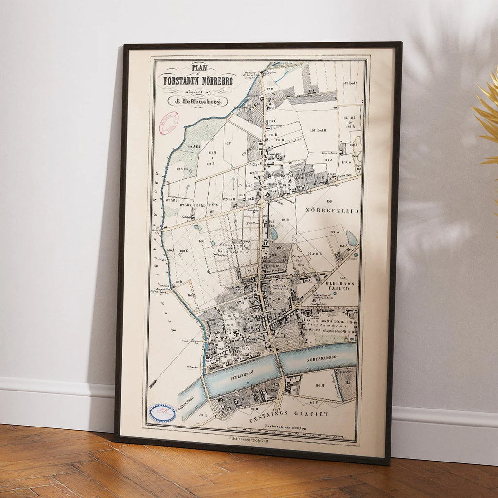 Plan over Nørrebro 1856 - Bykort – billede 2