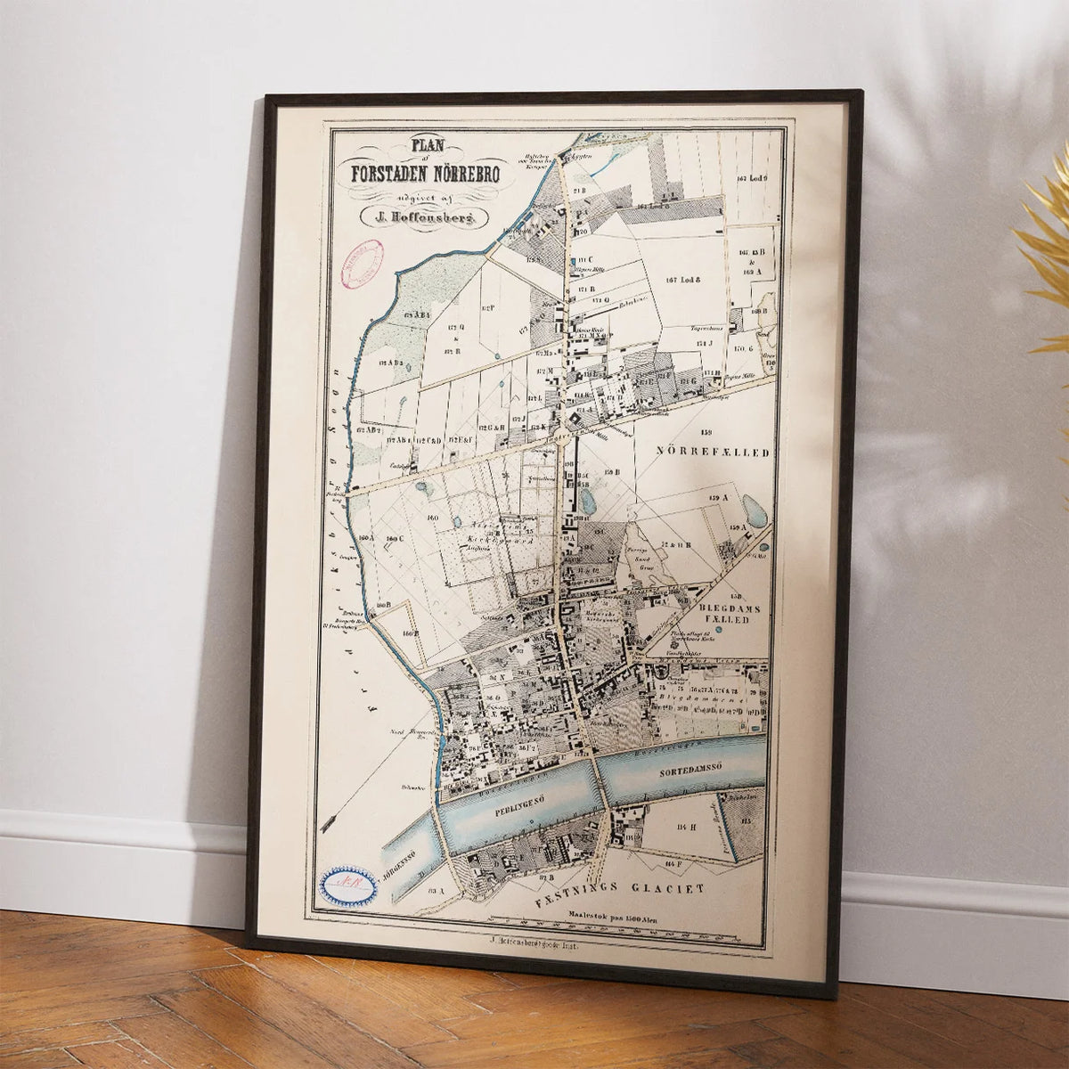 Plan over Nørrebro 1856 - Bykort – billede 2