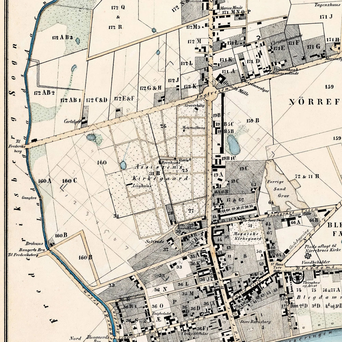 Plan over Nørrebro 1856 - Bykort – billede 4