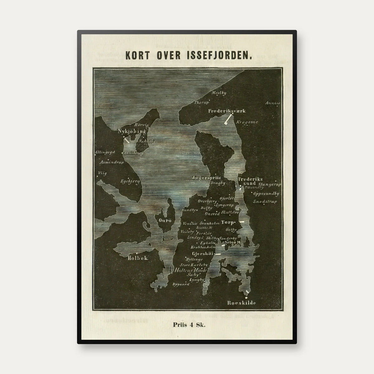 Kort over Issefjorden 1858 – billede 1