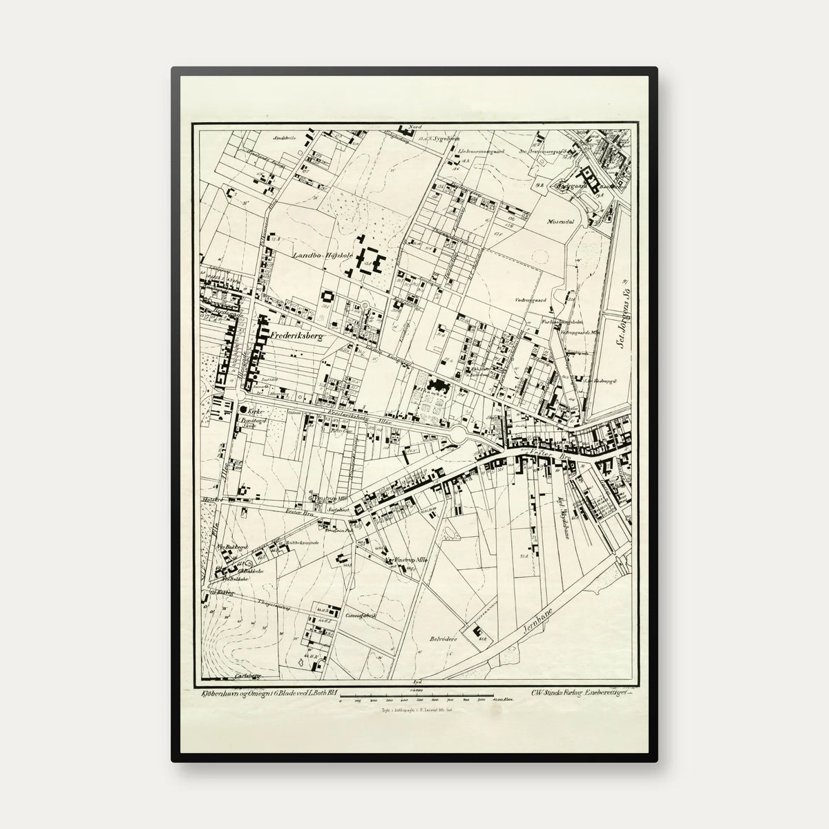 Vesterbro 1858 - Bykort – billede 1