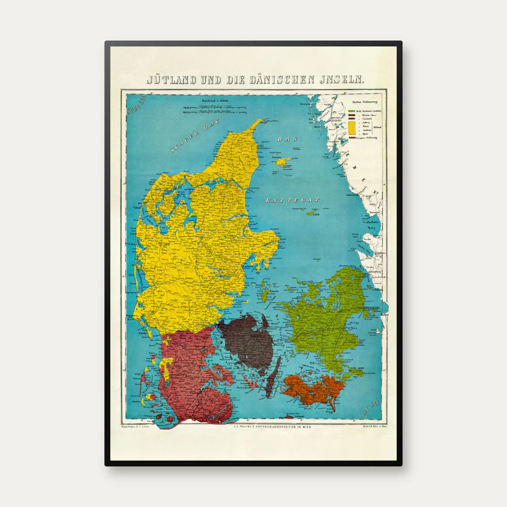 Jylland & De Danske Øer 1860 - R. A. Scholz – billede 1
