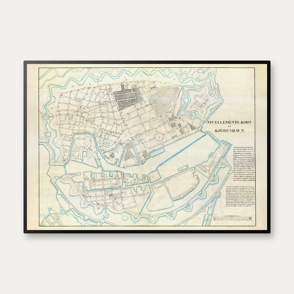 Nivellements-kort over København 1850 – billede 1