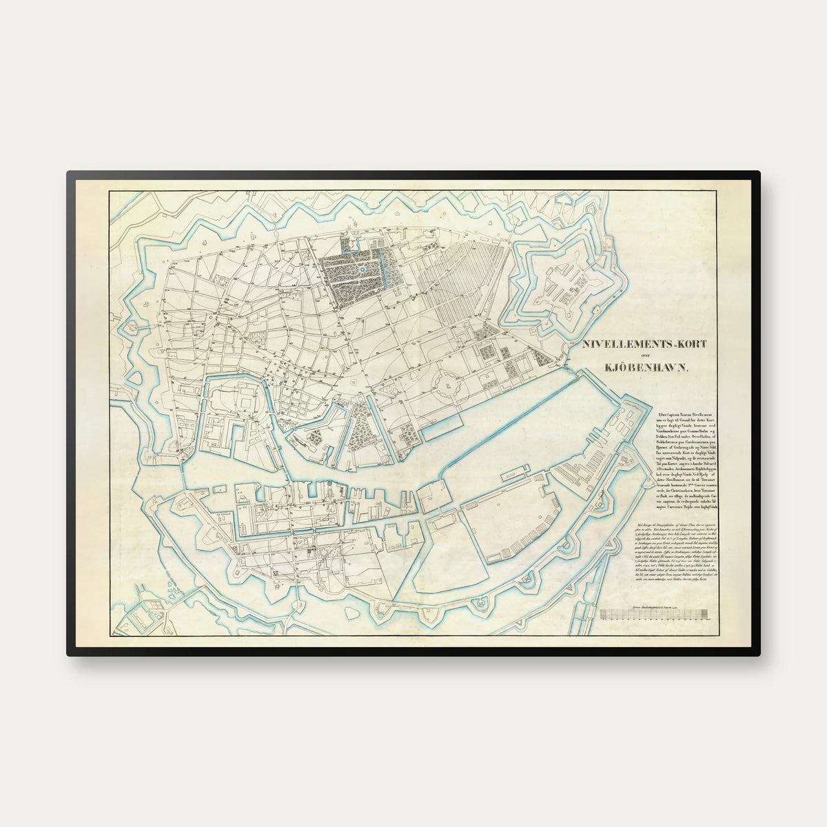 Nivellements-kort over København 1850 – billede 1