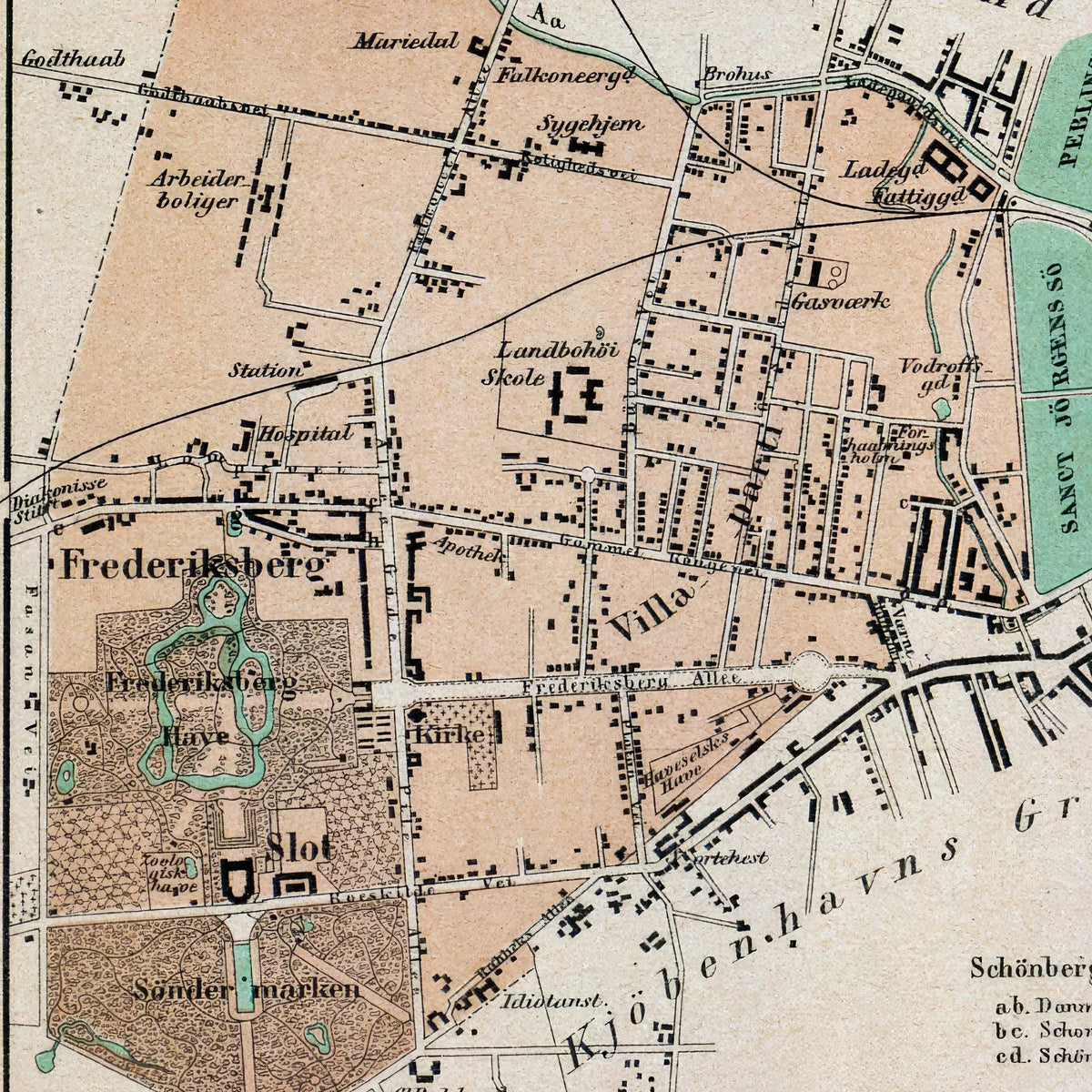 Frederiksberg Bydistrikt 1871 - Historisk bykort i farver – billede 4