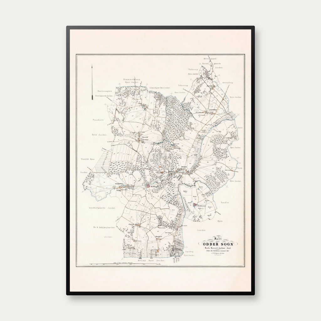 Odder Sogn 1871 - Matrikelkort – billede 1