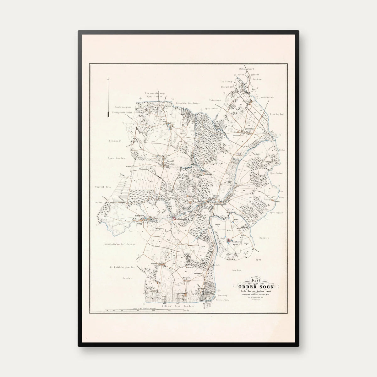 Odder Sogn 1871 - Matrikelkort – billede 1