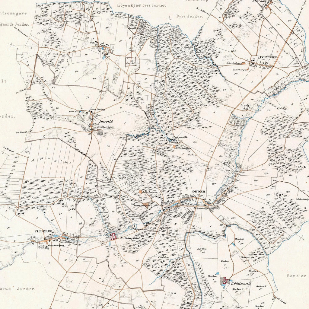 Odder Sogn 1871 - Matrikelkort – billede 4