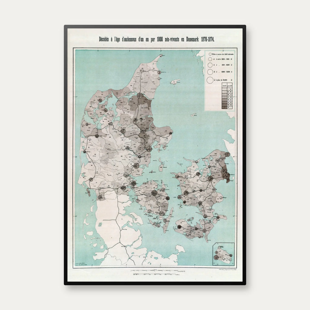 Dødelighedskort 1870-1874 - Statistik i Danmark – billede 1