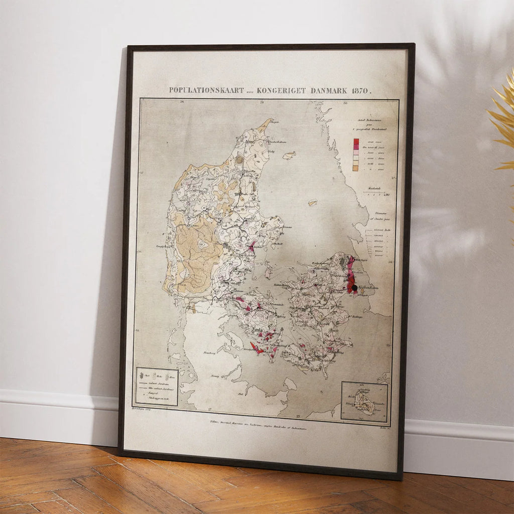 Populationskort over Danmark 1870 – billede 2