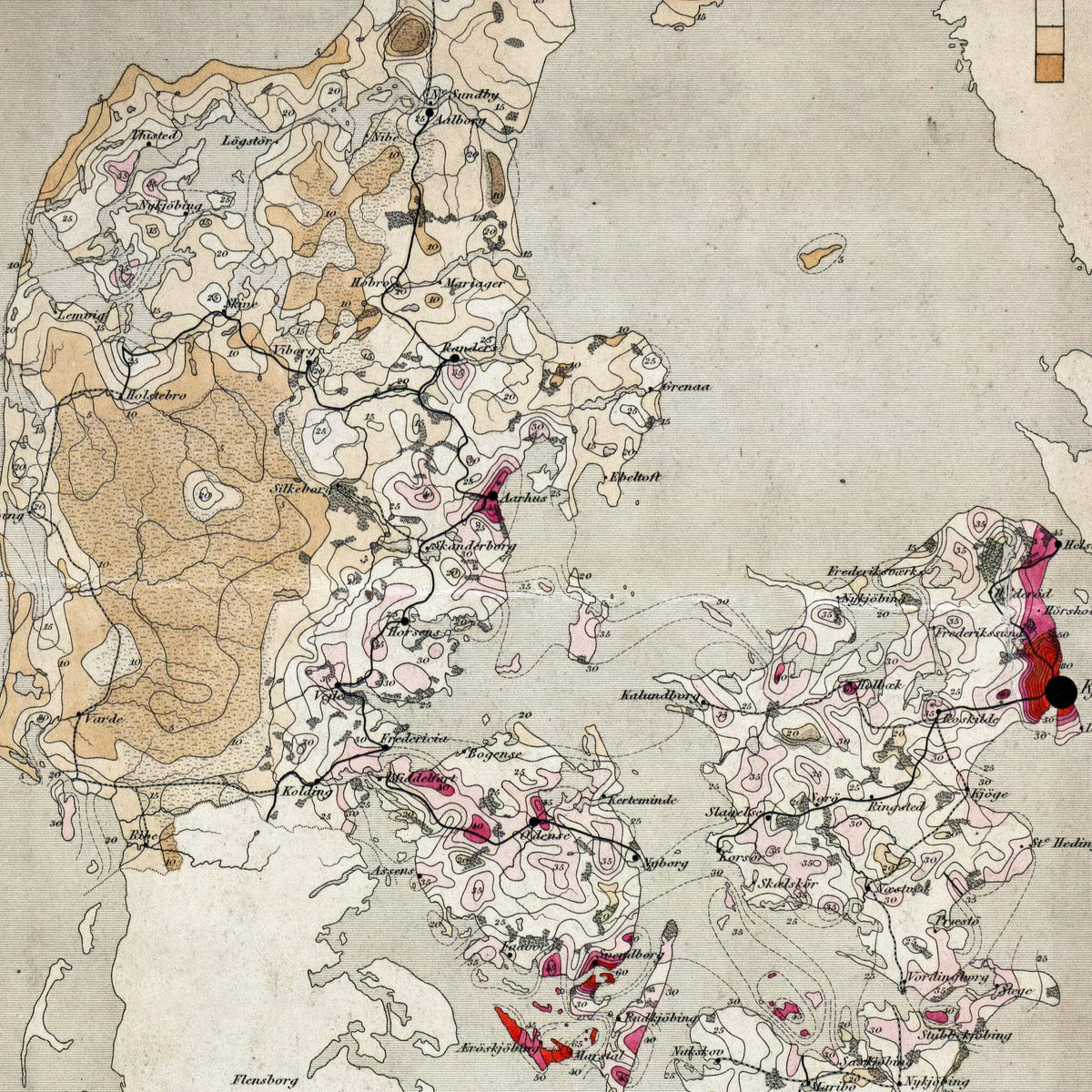 Populationskort over Danmark 1870 – billede 4