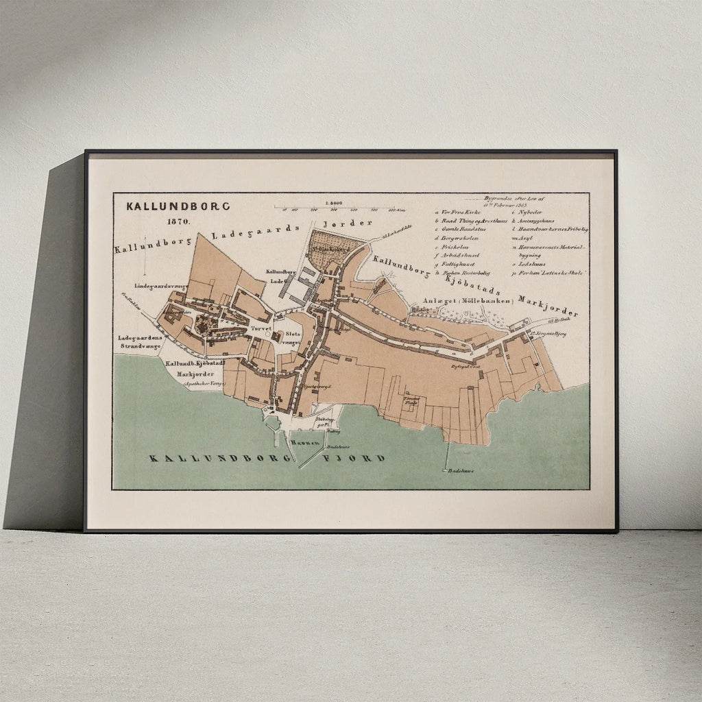 Kalundborg 1870 - Bykort i farver – billede 3