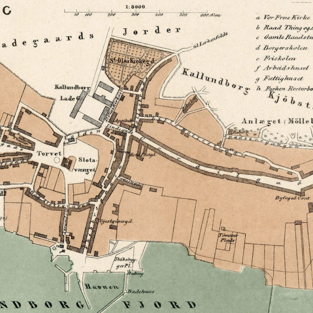 Kalundborg 1870 - Bykort i farver – billede 4
