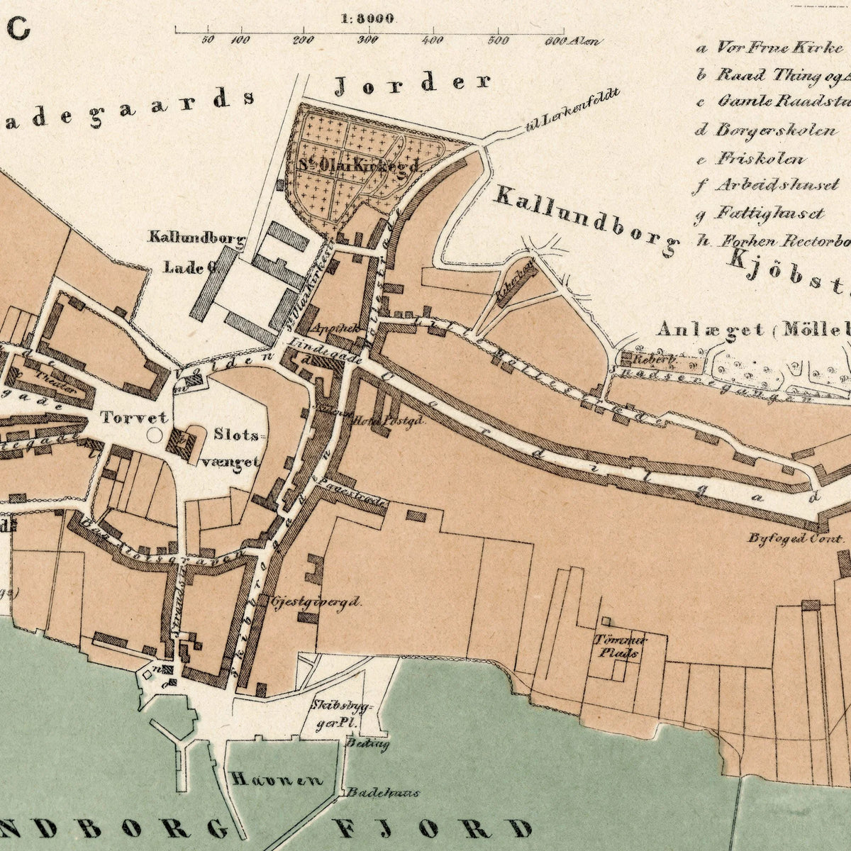 Kalundborg 1870 - Bykort i farver – billede 4