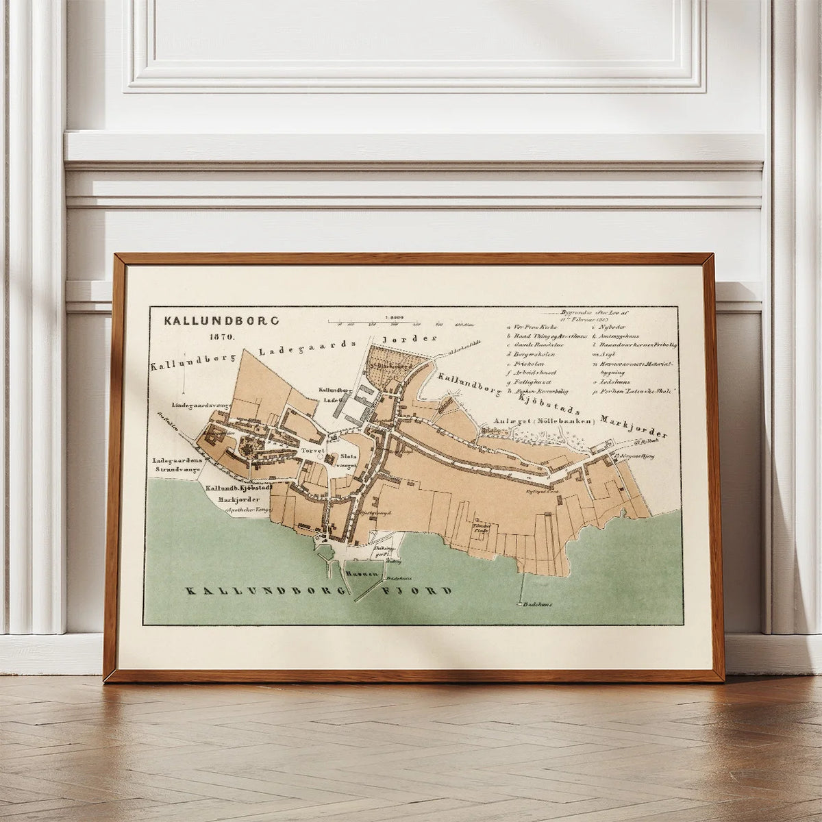 Kalundborg 1870 - Bykort i farver – billede 2