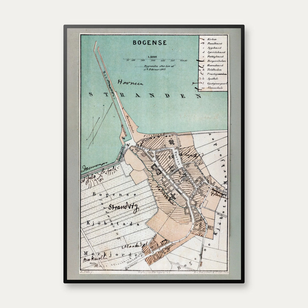 Bogense 1873 - Bykort i farver – billede 1