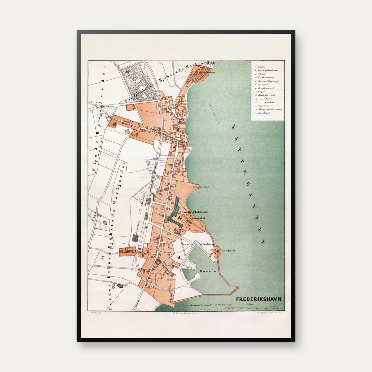 Frederikshavn Bykort 1875 – billede 1