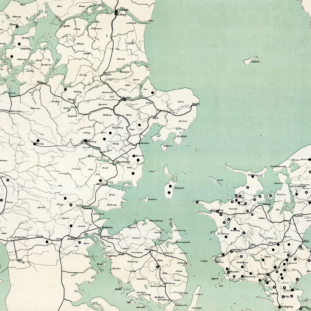Danmark 1875 - Fransk-dansk institutionskort – billede 4
