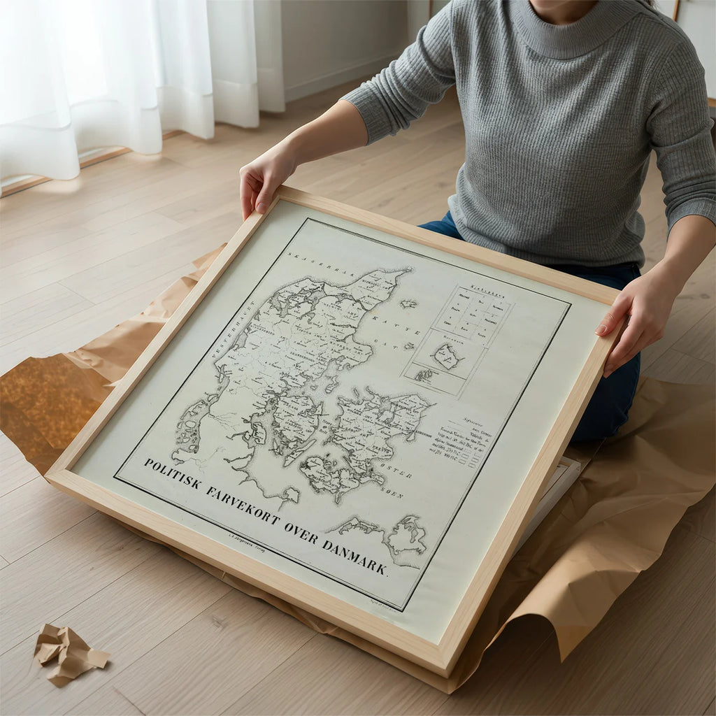 Politisk farvekort over Danmark 1875 – billede 2