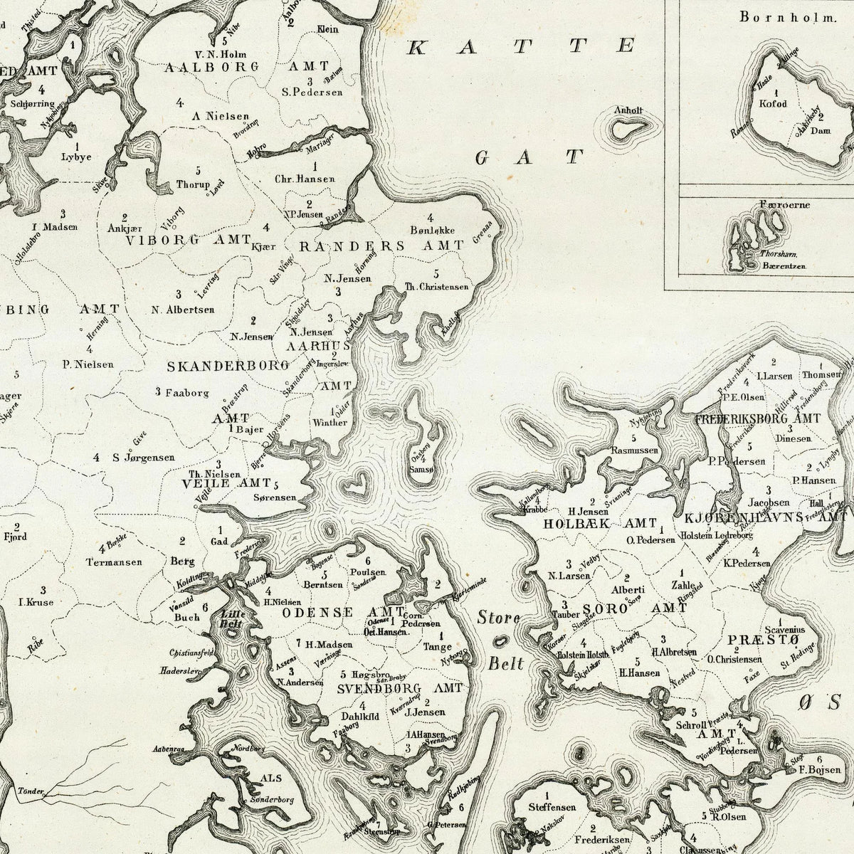 Politisk farvekort over Danmark 1875 – billede 4