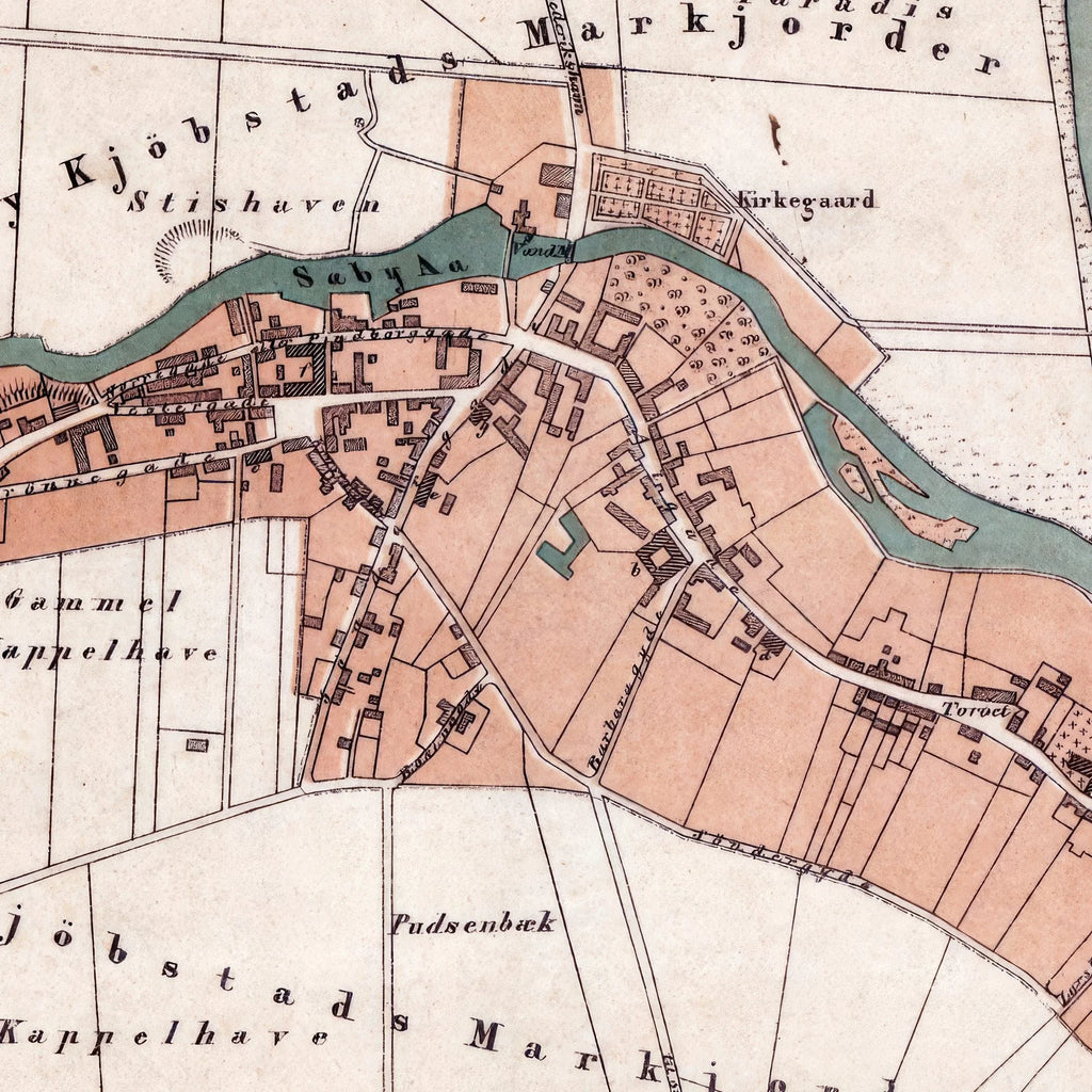 Sæby 1875 - Historisk bykort – billede 4