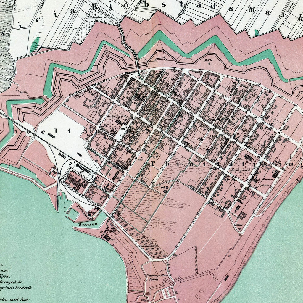 Fredericia 1879 - Bykort med fæstningsstruktur – billede 4