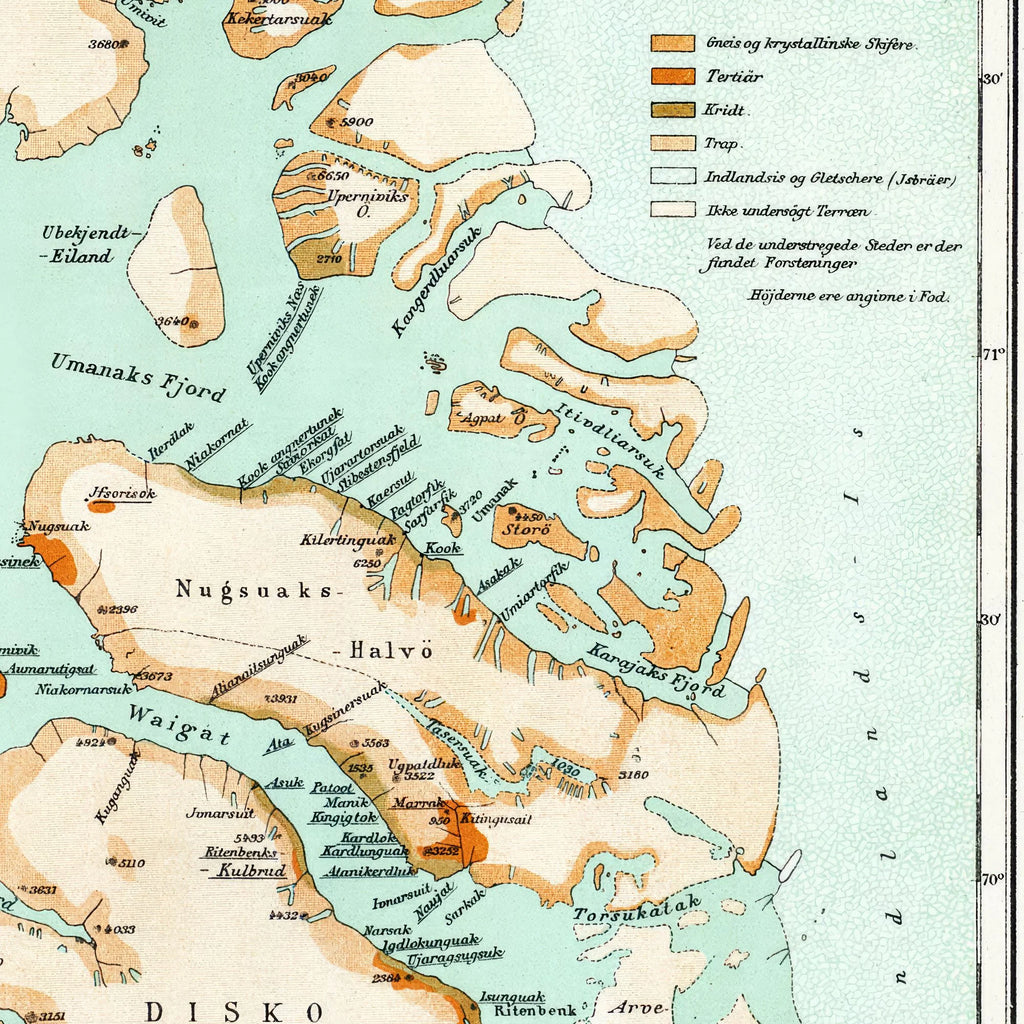Vestgrønland 1880 - Geologiske kulformationer – billede 4