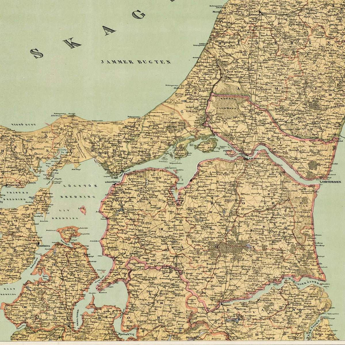 Midt- & Nordjylland 1882 - Oversigtskort – billede 4