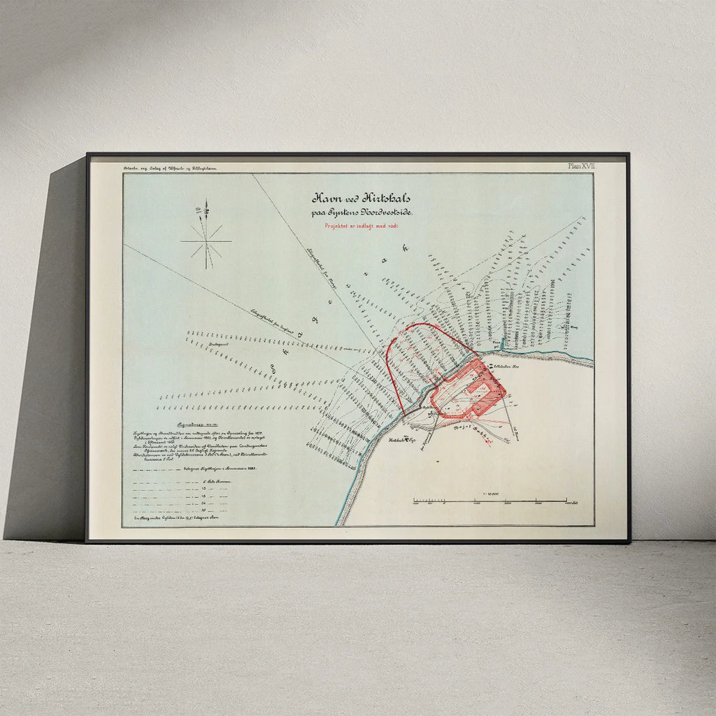 Hirtshals Havn 1883 - Projektkort over havneanlæg – billede 3