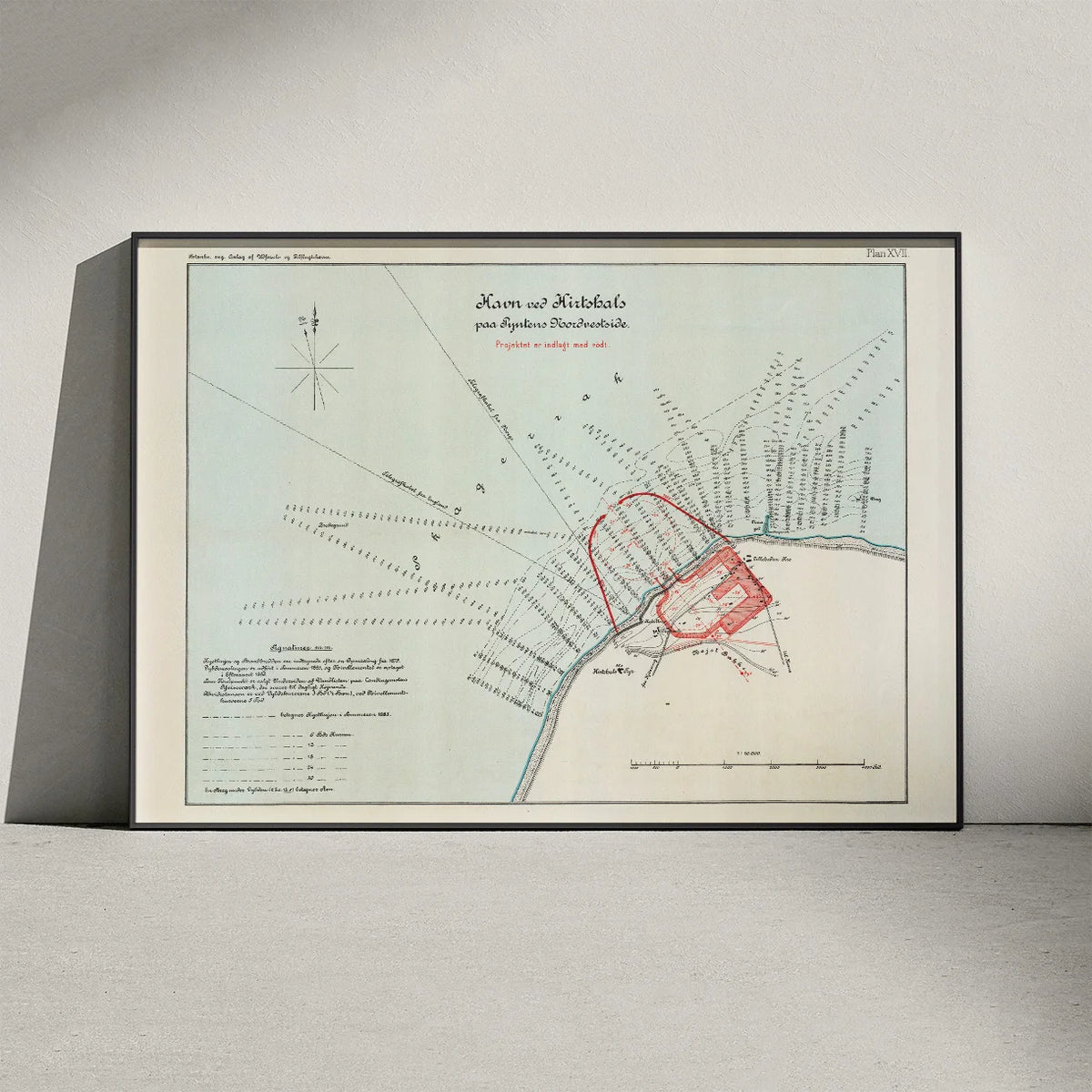 Hirtshals Havn 1883 - Projektkort over havneanlæg – billede 3