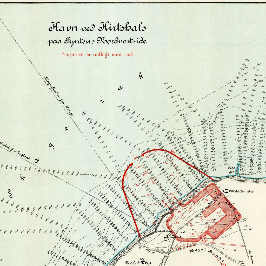 Hirtshals Havn 1883 - Projektkort over havneanlæg – billede 4