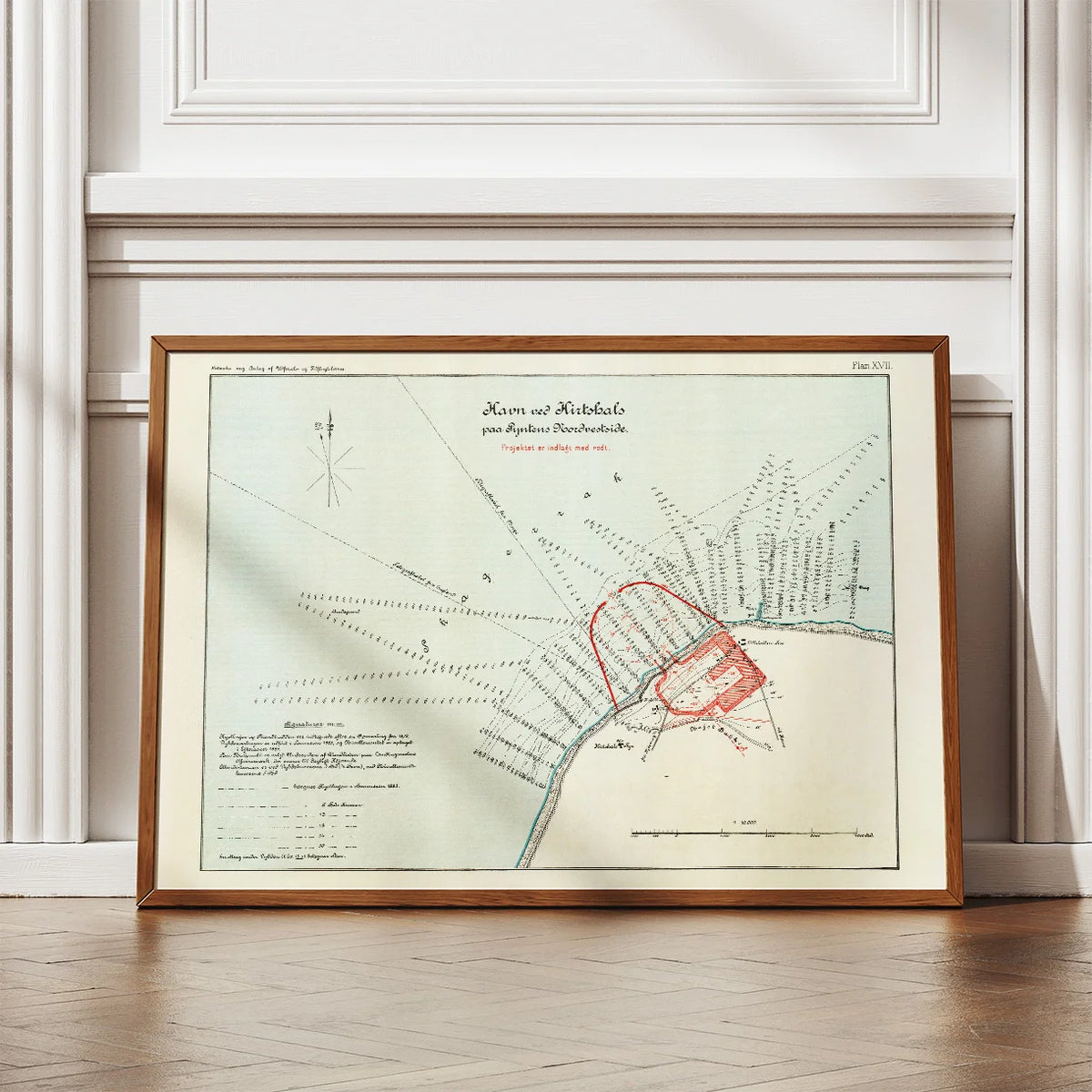 Hirtshals Havn 1883 - Projektkort over havneanlæg – billede 2