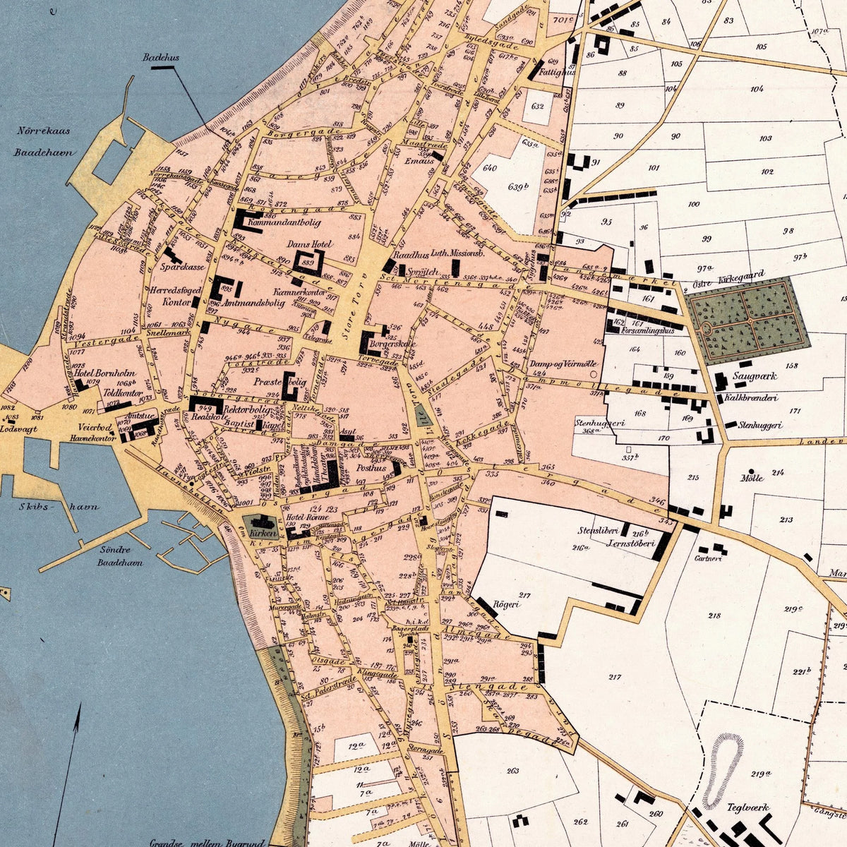 Rønne 1886 - Administrativt bykort – billede 4